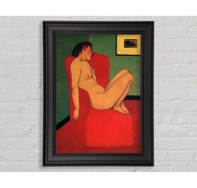 Felix Vallotton Nude In A Red Armchair Framed Print Rosalind Wheeler Size: 84.1cm H x 142.2cm W on Productcaster.