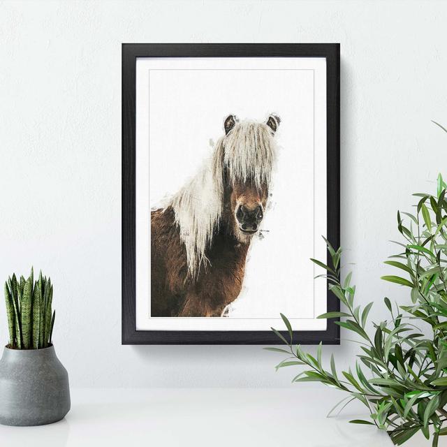 Icelandic Horse - Picture Frame Painting Print East Urban Home Frame Option: Black Framed, Size: 36cm H x 27cm W x 2cm D on Productcaster.