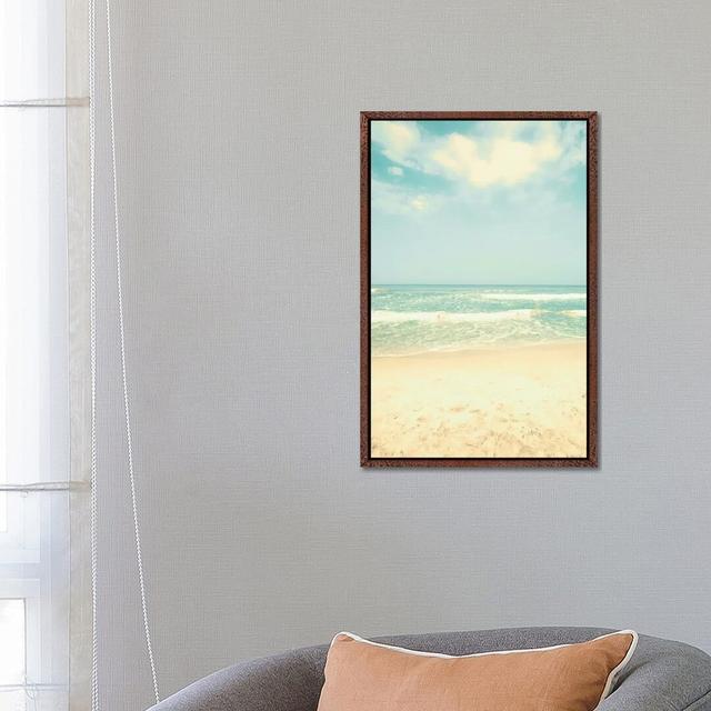 Beach Pleasures Highland Dunes Format: Classic Brown Wood Framed, Size: 66.04cm H x 45.72cm W x 3.81cm D on Productcaster.