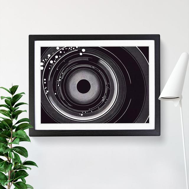 Fabulous Vinyl Record Abstract - Picture Frame Painting Metro Lane Frame Colour: Black, Size: 46cm H x 64cm W x 2cm D on Productcaster.