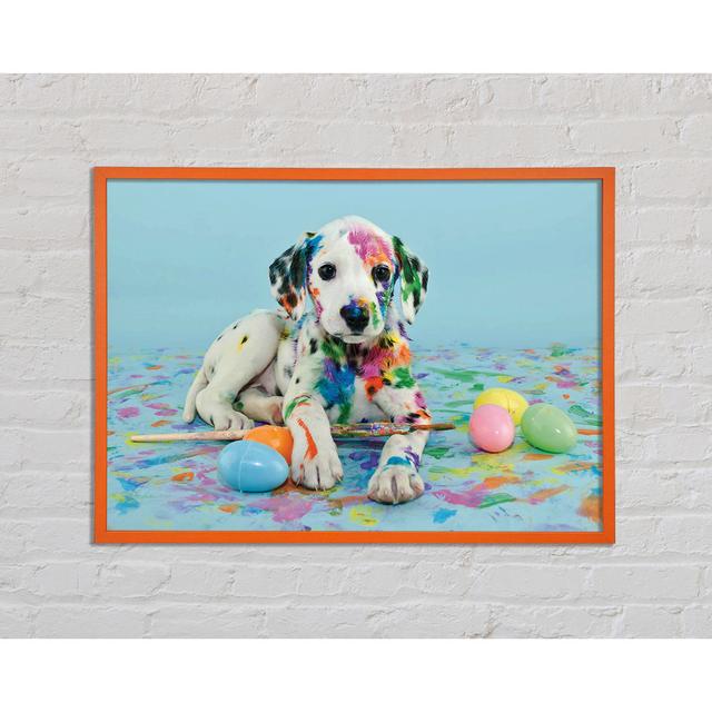 Annita Dalmation Puppy Paint Party - Single Picture Frame Art Prints Brayden Studio Size: 59.7cm H x 84.1cm W x 2cm D on Productcaster.