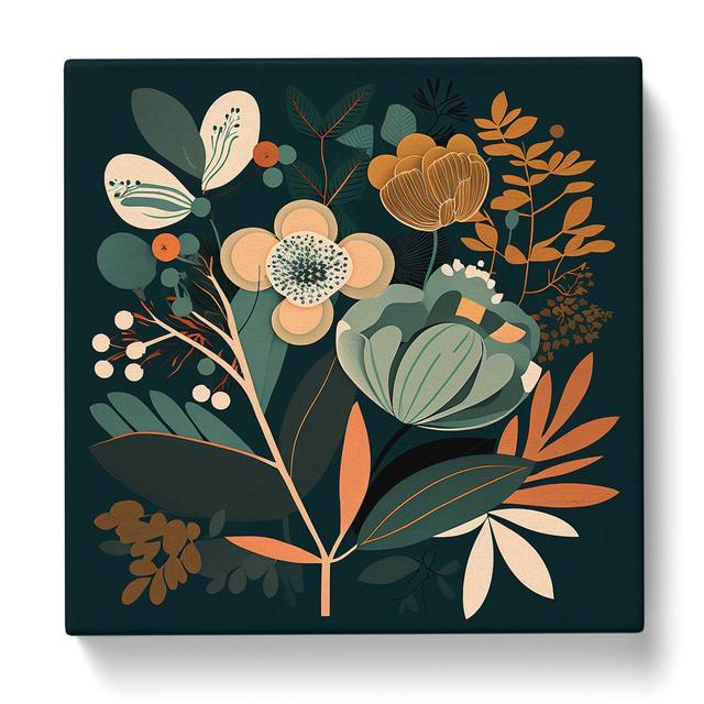 Floral Mid-Century - No Frame Print Marlow Home Co. on Productcaster.