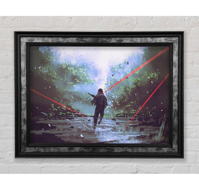 Dodging The Lasers - Single Picture Frame Art Prints Bright Star Size: 84.1cm H x 142.2cm W x 8cm D on Productcaster.