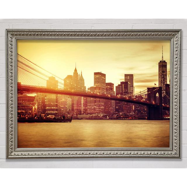 Brooklyn Bridge Splendour - Single Picture Frame Art Prints Ebern Designs Size: 84.1cm H x 118.9cm W on Productcaster.