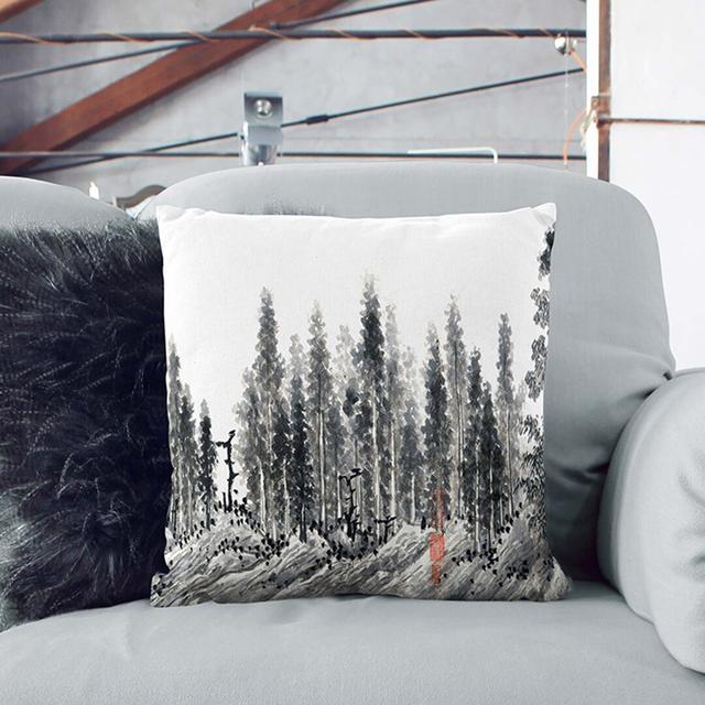 Landscape Vol.10 by Shen Zhou Cushion with Filling East Urban Home Size: 40cm H x 40cm W x 15cm D, Backing Colour: White on Productcaster.