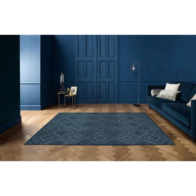 Garey Hooked Dark Blue Rug Corrigan Studio Rug Size: Rectangle 160 x 230cm on Productcaster.