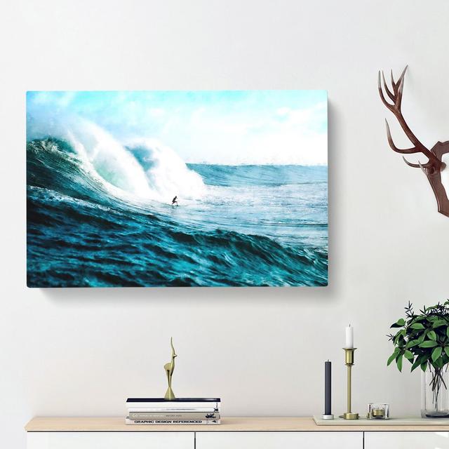 Surfs up - Wrapped Canvas Painting Print East Urban Home Size: 50cm H x 76cm W x 3cm D on Productcaster.