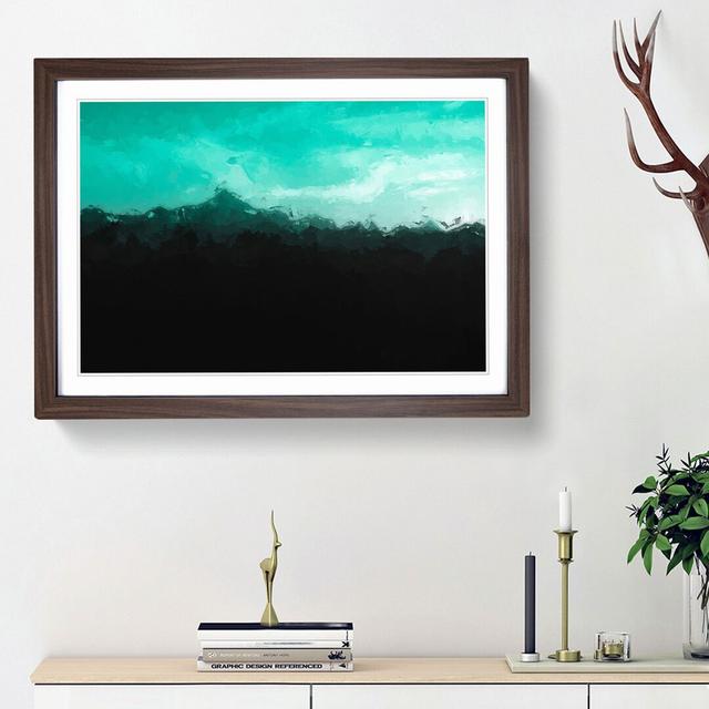 Mint Green Sky - Picture Frame Graphic Art Print East Urban Home Size: 36cm H x 48cm W x 2cm D, Frame Option: Walnut Framed on Productcaster.