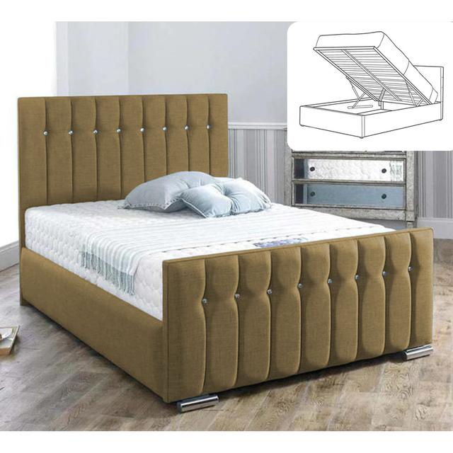 Queenstyle Upholstered Ottman Storage Bed Frame Britainsleep Size: Single (3'), Colour: Mink on Productcaster.