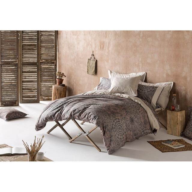 Carollo Duvet Cover Bloomsbury Market Colour: Sand, Size: Kingsize Duvet Cover on Productcaster.