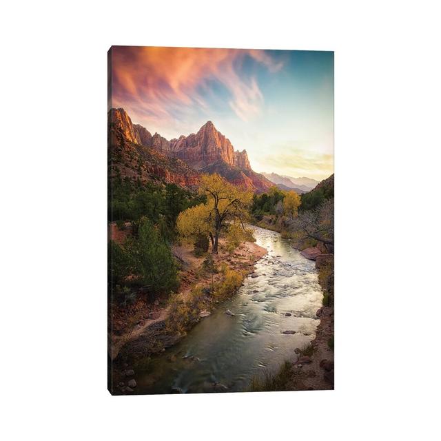 Zion National Park by Michael Zheng - Print on Canvas Union Rustic Format: Wrapped Canvas, Size: 101.6cm H x 66.04cm W x 3.81cm D on Productcaster.