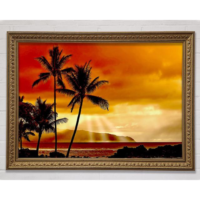 Sunset In The Tropics Framed Print Bright Star Size: 42cm H x 59.7cm W x 3cm D on Productcaster.