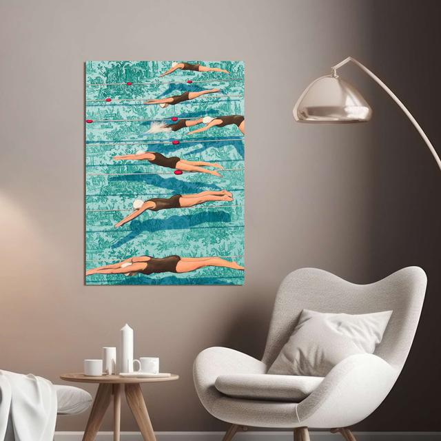 "Divine Diving: Swimmers" By Steven Hill Highland Dunes Size: 100cm H x 70cm W on Productcaster.