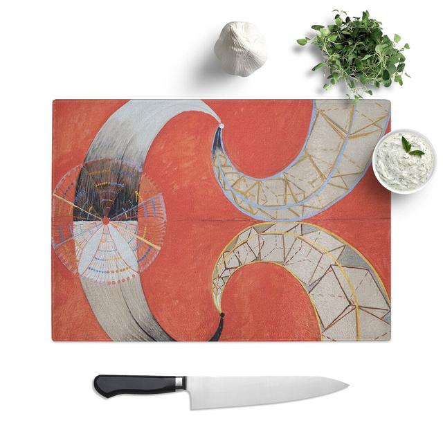 The Swan No.9 by Hilma Af Klint Chopping Board East Urban Home Size: 0.4cm H x 20cm W x 28.5cm L on Productcaster.