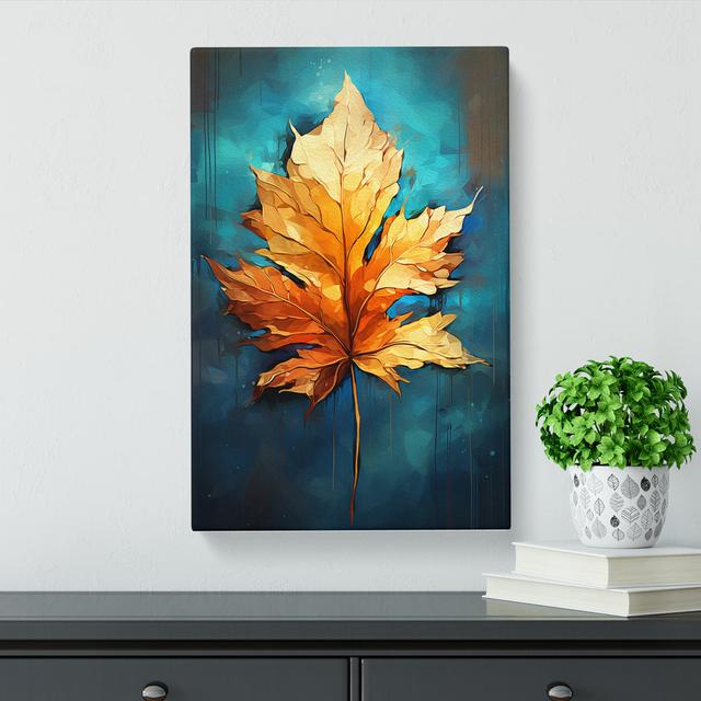 Leaf Digital Art - Print Marlow Home Co. Size: 50cm H x 35cm W x 3cm D on Productcaster.