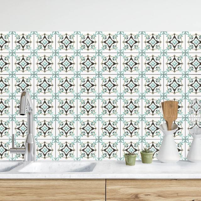 Hiltonia 100cm PVC Tile in Turquoise Happy Larry on Productcaster.