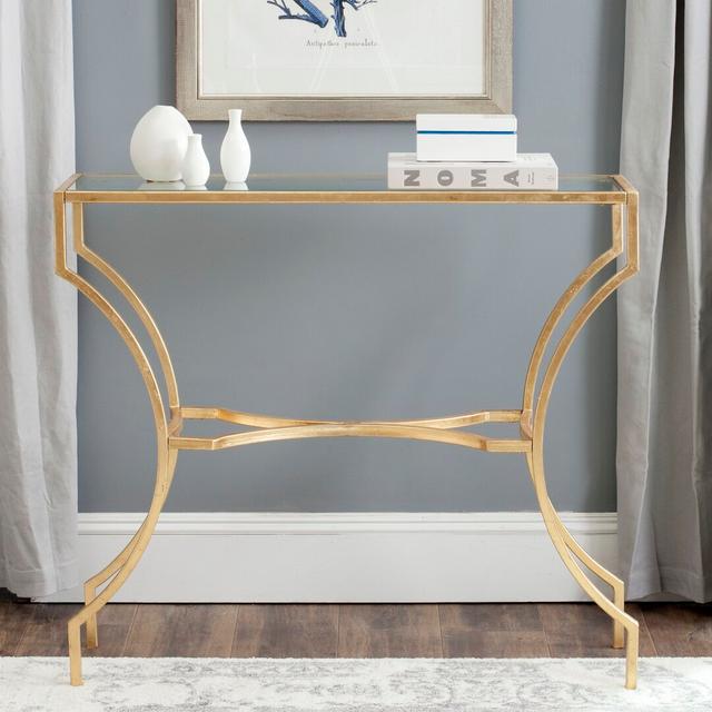 Abu Console Table Etta Avenue Colour: Gold on Productcaster.