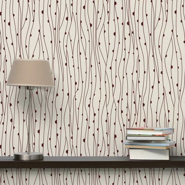 Dew Drop Semi-Gloss Wallpaper Roll East Urban Home Size: 1.92m x 192cm, Materialqualität: Premium (150g/m²) on Productcaster.