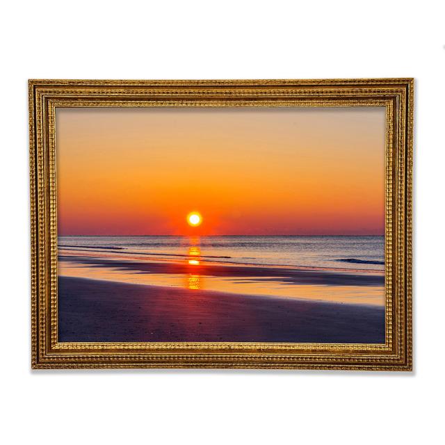 Piercing Orange Sun Blaze - Single Picture Frame Art Prints Bright Star Size: 84.1cm H x 118.9cm W x 3cm D on Productcaster.