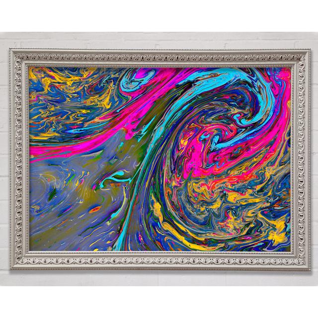 Paint Flows And Mixes - Single Picture Frame Art Prints Bright Star Size: 84.1cm H x 118.9cm W on Productcaster.