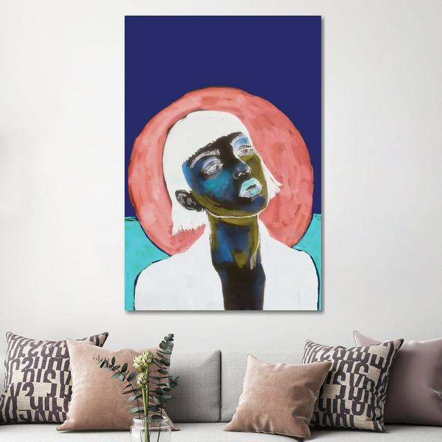 Blue Moon III by Fanitsa Petrou - Gallery-Wrapped Canvas Giclée Ebern Designs Size: 152.4cm H x 101.6cm W x 3.81cm D, Format: Wrapped Canvas on Productcaster.