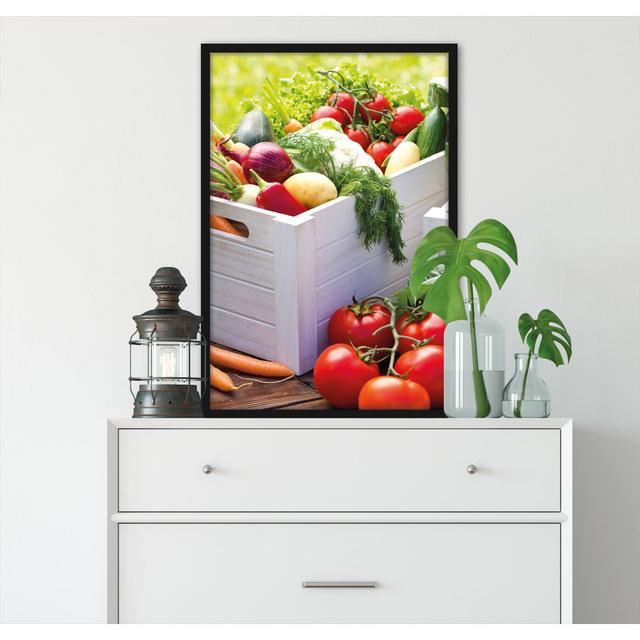 Gerahmtes Foto "Fruit Vegetable Cucumber Tomato" Brambly Cottage Größe: 80 cm H x 60 cm B x 2.5 cm T on Productcaster.