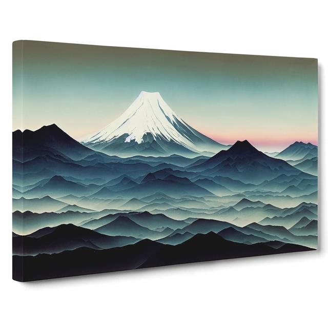 Entrancing Japanese Mountains - Wrapped Canvas Print Alpen Home Size: 40cm H x 60cm W x 3cm D on Productcaster.