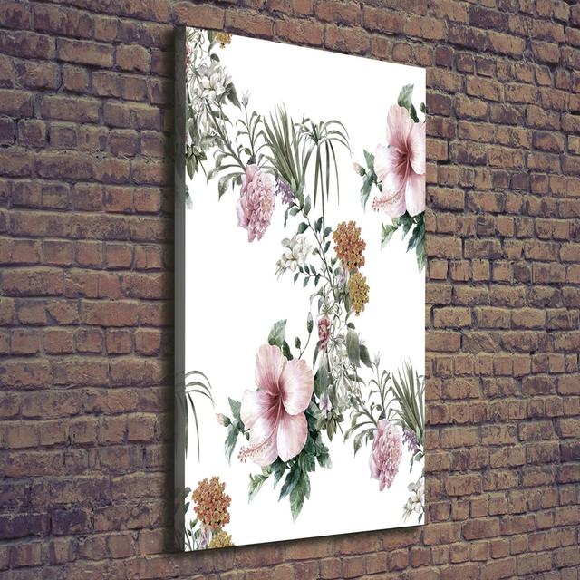 Tropical Flowers - Wrapped Canvas Art Prints Rosalind Wheeler on Productcaster.