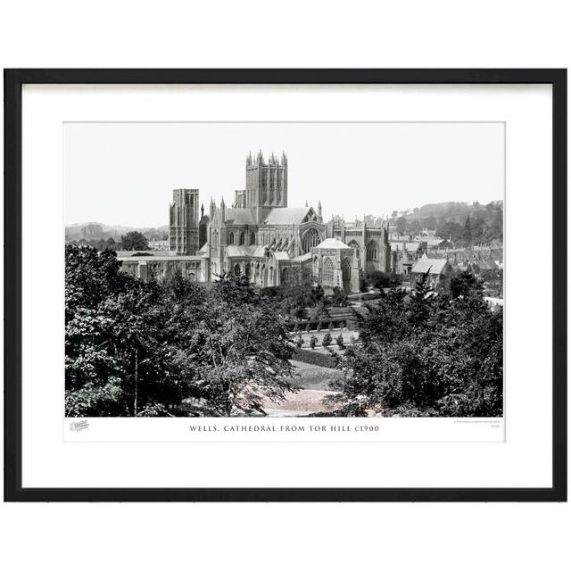 'Wells, Cathedral from Tor Hill C1900' - Picture Frame Photograph Print on Paper The Francis Frith Collection Size: 40cm H x 50cm W x 2.3cm D on Productcaster.