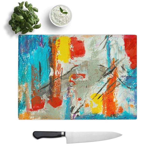 Tempered Glass Art Painting Vol.128 Chopping Board East Urban Home Size: 28.5 cm W x 20 cm L on Productcaster.