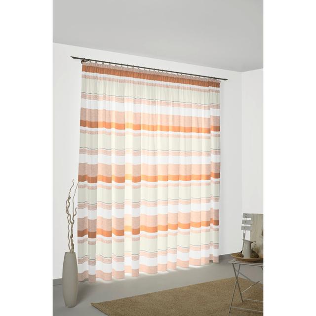 Vorhang Pennington mit Zwickelfalte (1 Stück), blickdicht ModernMoments Größe: 145 cm H x 135 cm B, Farbe: Orange on Productcaster.