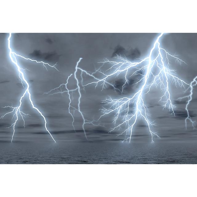 Thunderstorm Over the Sea by Ardasavasciogullari - Wrapped Canvas Photograph 17 Stories Size: 30cm H x 46cm W on Productcaster.