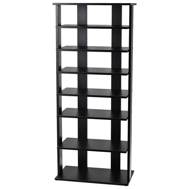 7-Tier Shoe Rack, Removable Panels, Multi-Tier, Vertical Shoe Tower (45 X 26 X 110 Cm, Black) Latitude Run on Productcaster.