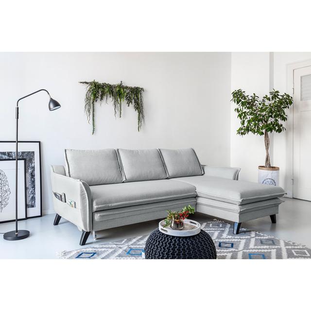 Charming Charlie 2 - Piece Upholstered Corner Sofa MiuForm Orientation: Right Hand Facing, Upholstery Colour: Light Grey on Productcaster.