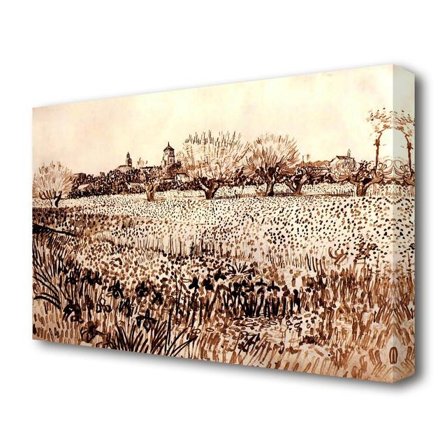 'View of Arles' by Vincent Van Gogh Oil Painting Print on Wrapped Canvas East Urban Home Size: 81.3 cm H x 121.9 cm W on Productcaster.