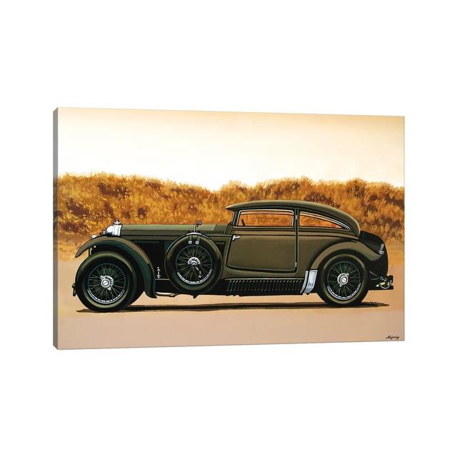 Bentley Blue Train Recreation by Paul Meijering - Wrapped Canvas Gallery-Wrapped Canvas Giclée Wayfair Samples Size: 30.48cm H x 45.72cm W on Productcaster.