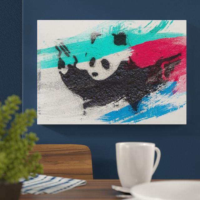 'Panda Guns Graffiti' Print on Canvas Maturi Size: 35cm H x 50cm W on Productcaster.