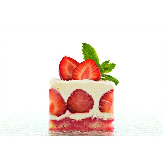 Strawberry Shortcake by Maceofoto - Wrapped Canvas Print Ebern Designs Size: 81cm H x 122cm W x 3.8cm D on Productcaster.