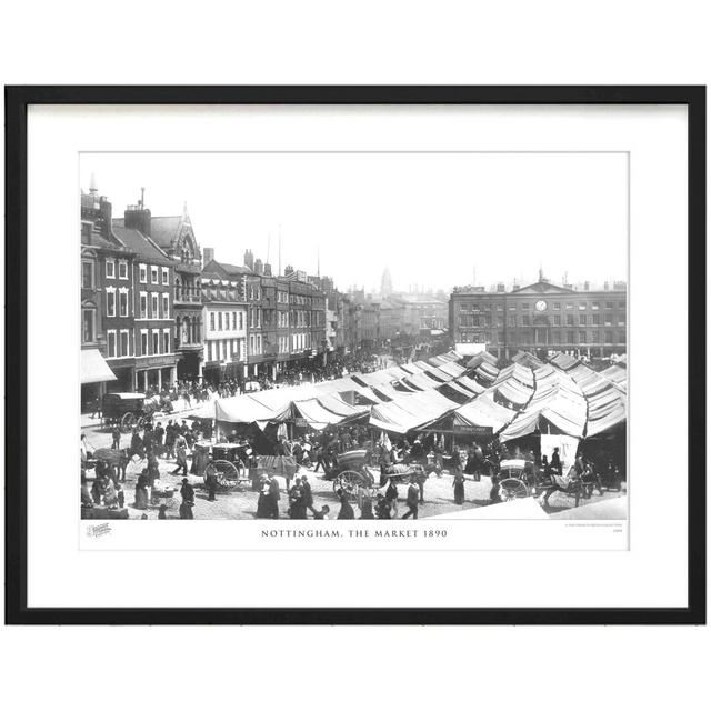 'Nottingham, the Market 1890' - Picture Frame Photograph Print on Paper The Francis Frith Collection Size: 45cm H x 60cm W x 2.3cm D on Productcaster.