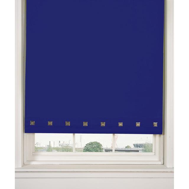 Roller Blind Three Posts Finish: Royal Blue, Size: 165 cm L x 90 cm W on Productcaster.