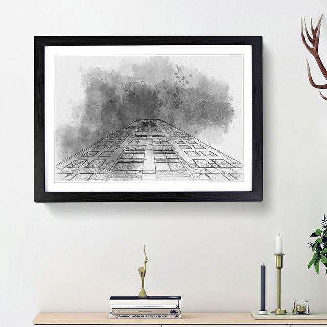 Architecture Sketch Vol.8 in Abstract - Picture Frame Graphic Art Print East Urban Home Frame Option: Black Framed, Size: 36cm H x 48cm W x 2cm D on Productcaster.