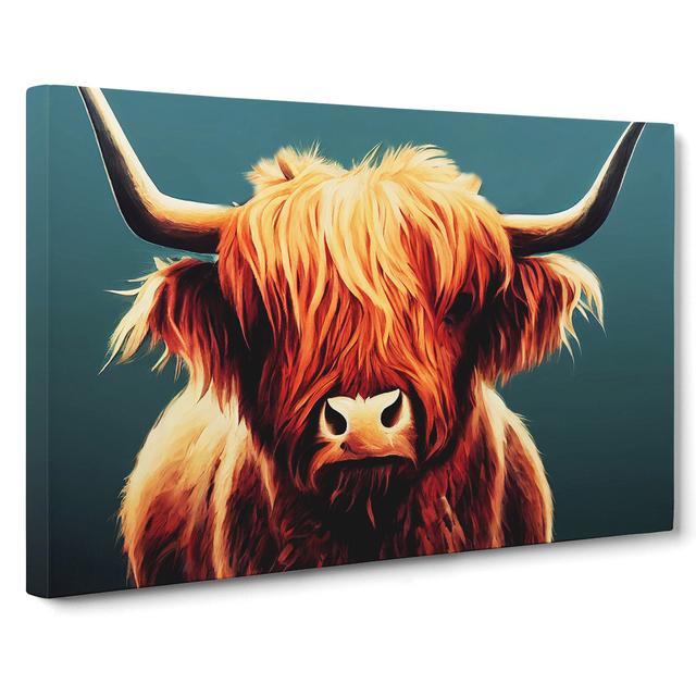 Highland Cow Portrait Vol.2 - Wrapped Canvas Graphic Art Natur Pur Size: 40cm H x 60cm W x 3cm D on Productcaster.