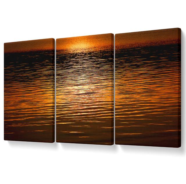 The Oceans Light Canvas 3 Panel Set Highland Dunes Size: 142.2cm H x 304.8cm W on Productcaster.