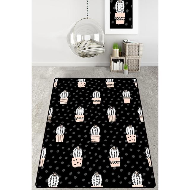 Kadence Abstract Machine Woven Black/White Area Rug Natur Pur Rug Size: Rectangle 100 x 160cm on Productcaster.