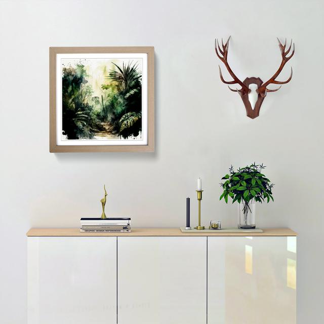 Jungle Watercolour - Print Bay Isle Home Format: Oak on Productcaster.