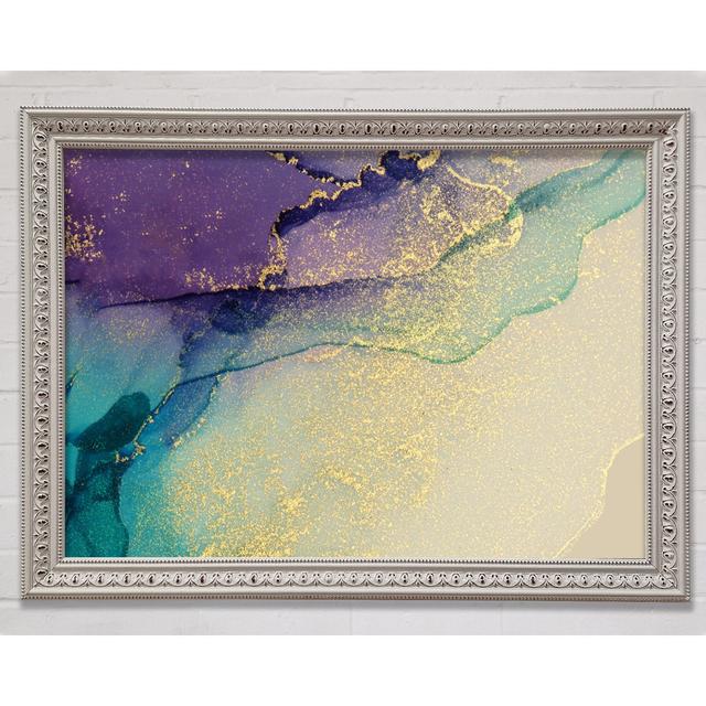 Glitter Over Watercolour - Single Picture Frame Art Prints Bright Star Size: 100cm H x 141.4cm W x 3cm D on Productcaster.