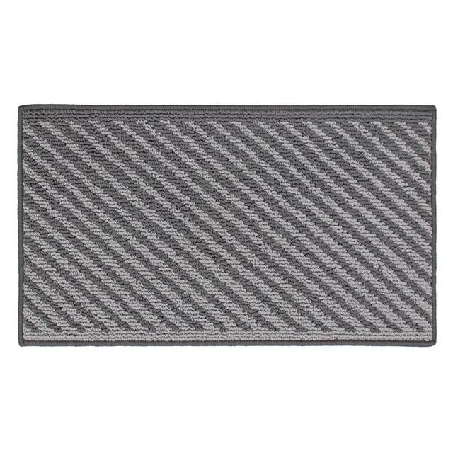 Non-Slip Indoor Door Mat JVL Mat Size: Rectangle W40 x L70 cm, Colour: Grey on Productcaster.