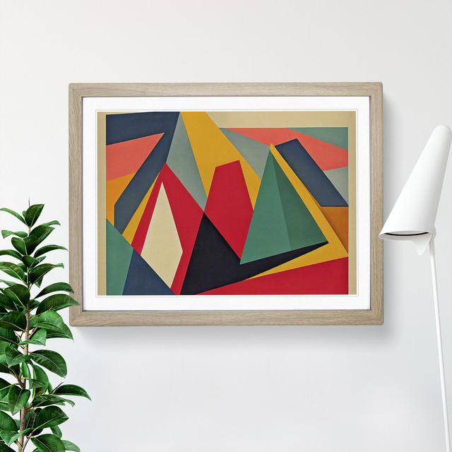 Abstract Art Suprematism Vol.1 - Single Picture Frame Print Metro Lane Frame Colour: Oak, Size: 25cm H x 34cm W x 2cm D on Productcaster.