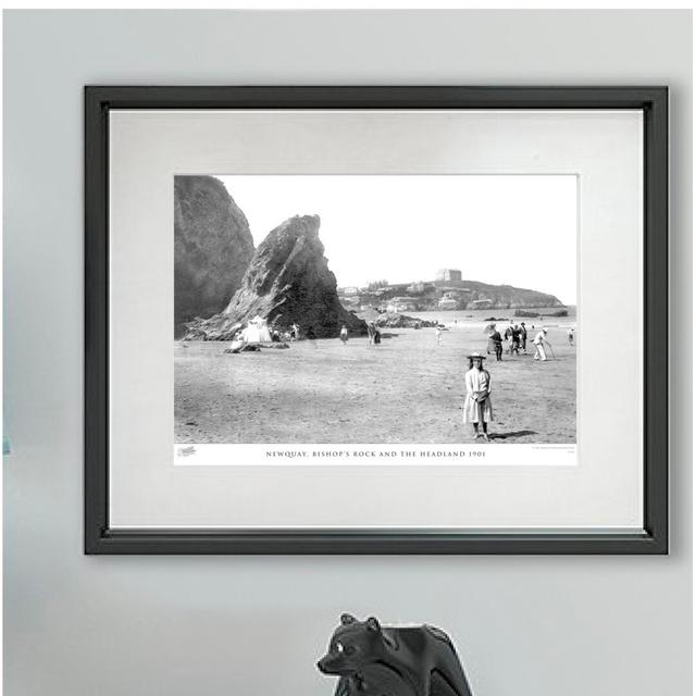 'Newquay, Bishops Rock and the Headland 1901' - Picture Frame Photograph Print on Paper The Francis Frith Collection Size: 28cm H x 36cm W x 2.3cm D on Productcaster.