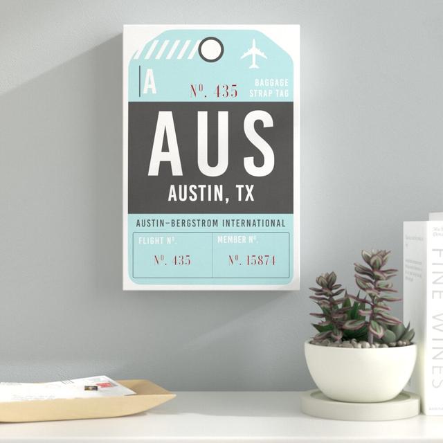 Austin Luggage Tag - Print East Urban Home Size: 60.96cm H x 40.64cm W x 3.81cm D, Format: Wrapped Canvas on Productcaster.